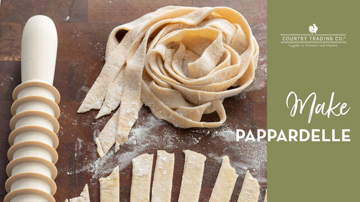 Pappardelle Pasta Maker Kit | Wooden Pasta Rolling Pin | Made in Italy ...